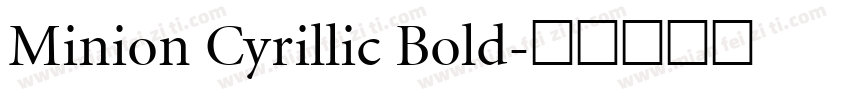Minion Cyrillic Bold字体转换